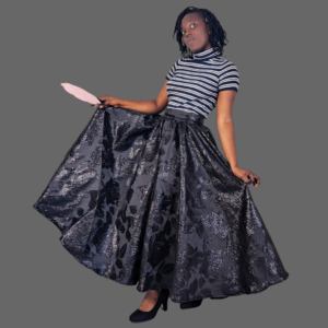 🌸 jupe 360° rose bonbon en brocart jacquard avec tulle – midi 80 cm sur mesure | Édition signature | penovoilis